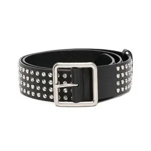 NWOT Alexander McQueen Studded Leather Belt Alexander McQueen Black Leather Belt with Ornate Buckle 75cm main image 4
